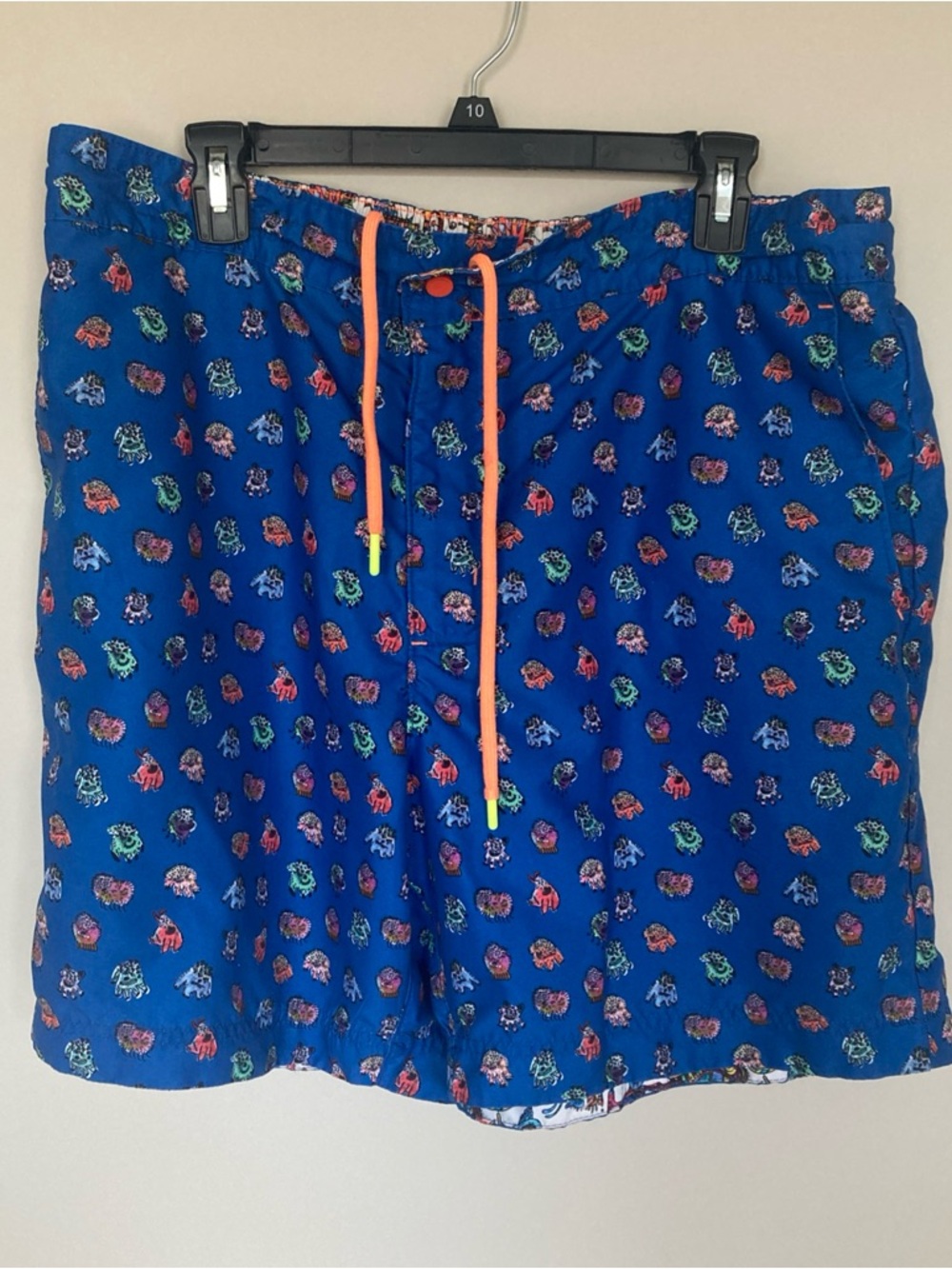 Robert Graham Men's Swim Trunks Creatures Size 40 Classic Fit Cobalt Shorts